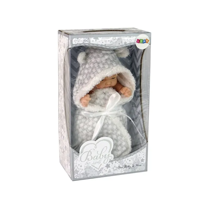 Prezent dla dziewczynki – lalka Słodki Bobas z ruchomymi rękami w kokardzie