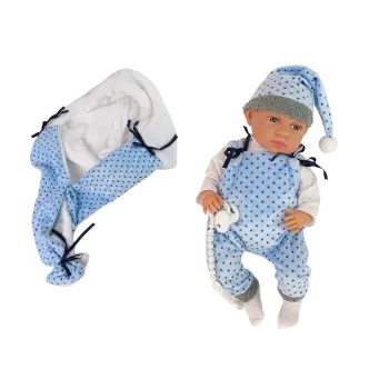 Detal lalki bobasa z miękkim tułowiem i ruchomymi kończynami