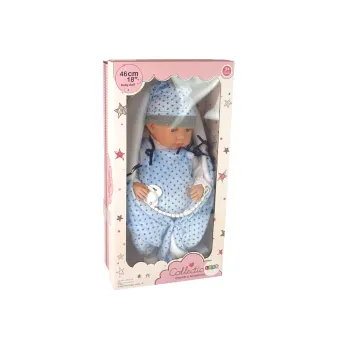 Lalka dla dzieci z odpinanym ubrankiem i kocykiem w gwiazdki