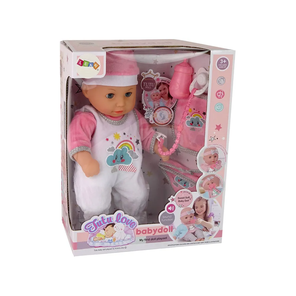 Ruchome elementy lalki bobas w piżamce, gotowe do kreatywnej zabawy