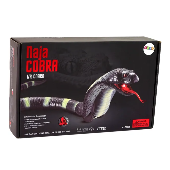 Pilot na podczerwień do węża kobry na dłoni użytkownika