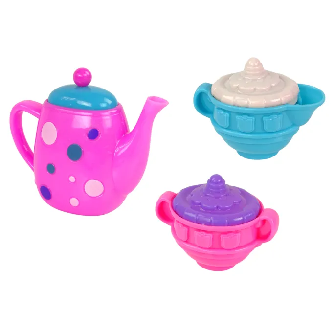 Dziecięcy zestaw do herbaty z plastikowymi sztućcami i miseczkami