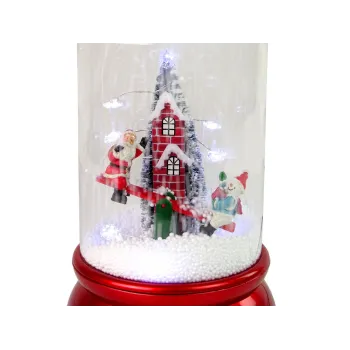 Ozdoba świąteczna LED z symulacją śniegu i kolędami