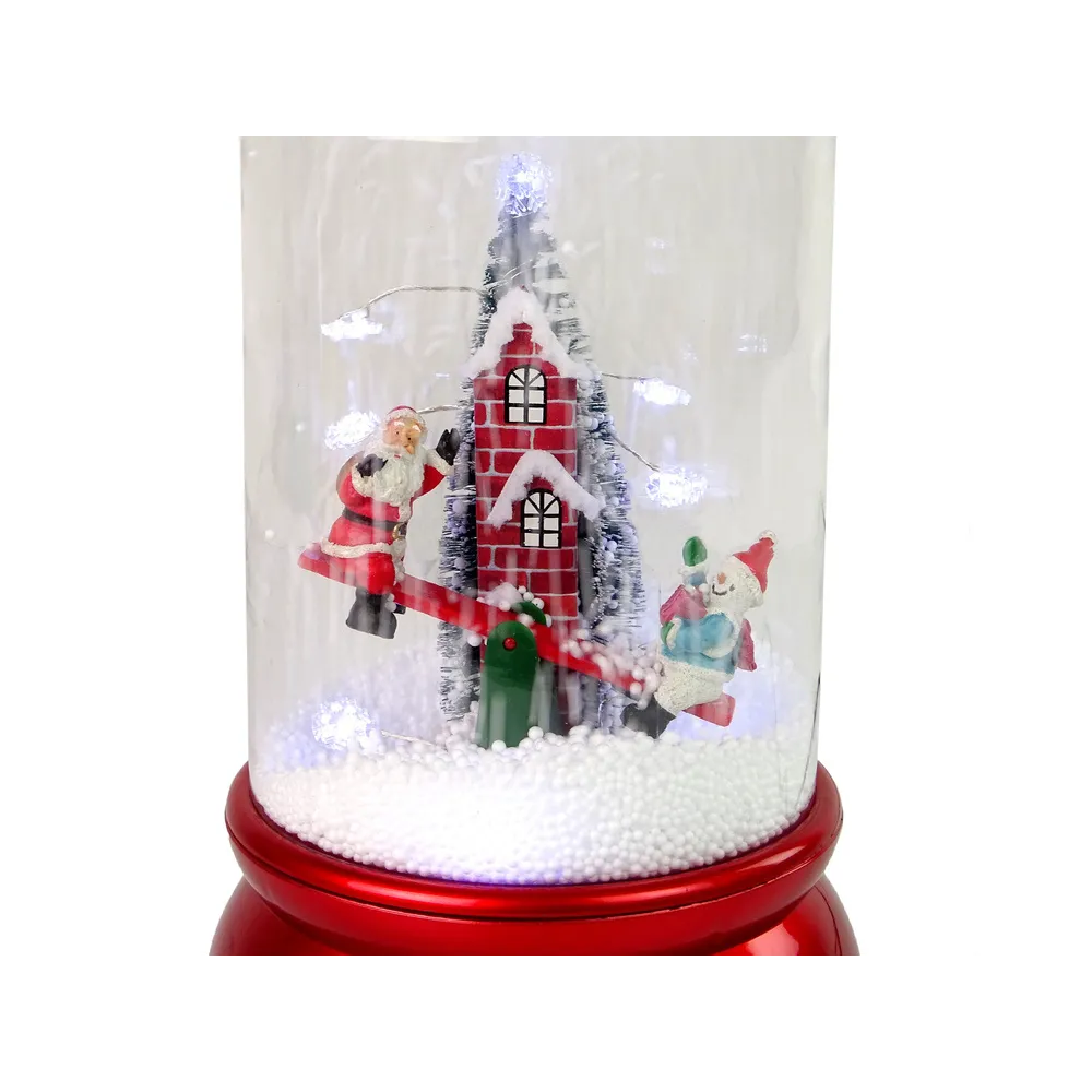 Ozdoba świąteczna LED z symulacją śniegu i kolędami