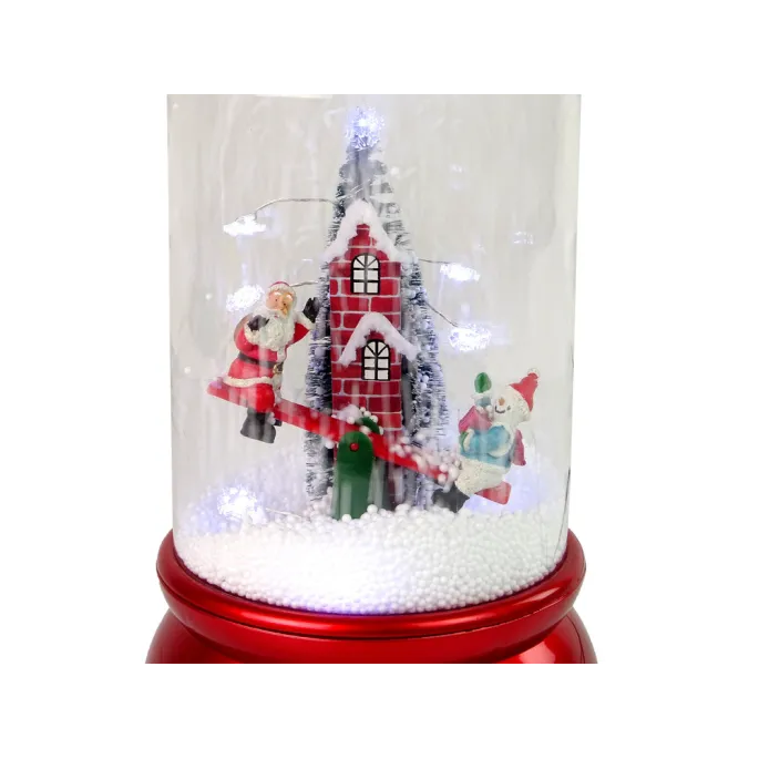 Ozdoba świąteczna LED z symulacją śniegu i kolędami