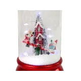 Ozdoba świąteczna LED z symulacją śniegu i kolędami