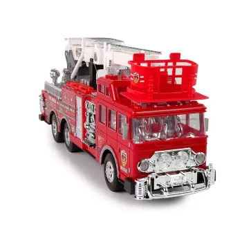 Zabawka straż pożarna z pedałem gazu oraz obrotową drabiną do zabawy