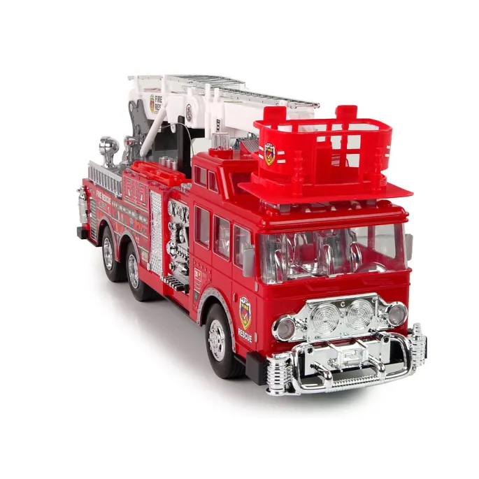 Zabawka straż pożarna z pedałem gazu oraz obrotową drabiną do zabawy