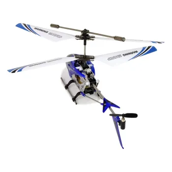 Metalowy helikopter SYMA S107G unoszący się w powietrzu