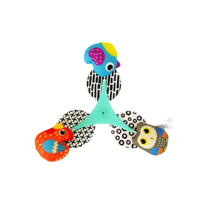 Zestaw karuzeli z kolorowymi ptaszkami do rozwoju zmysłów dziecka