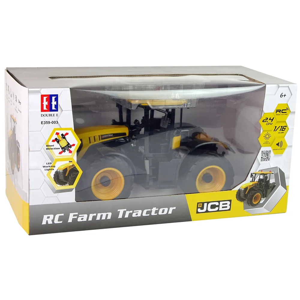 Opakowanie zestawu z traktorem JCB R/C LED 1:16 i akcesoriami
