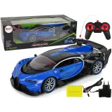 Ogromne auto sportowe R/C 1:12 niebiesko-czarne z pilotem zdalnego sterowania
