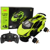 Konstrukcyjny Lamborghini Sian FKP 37 zielony w skali 1:18 z pilotem