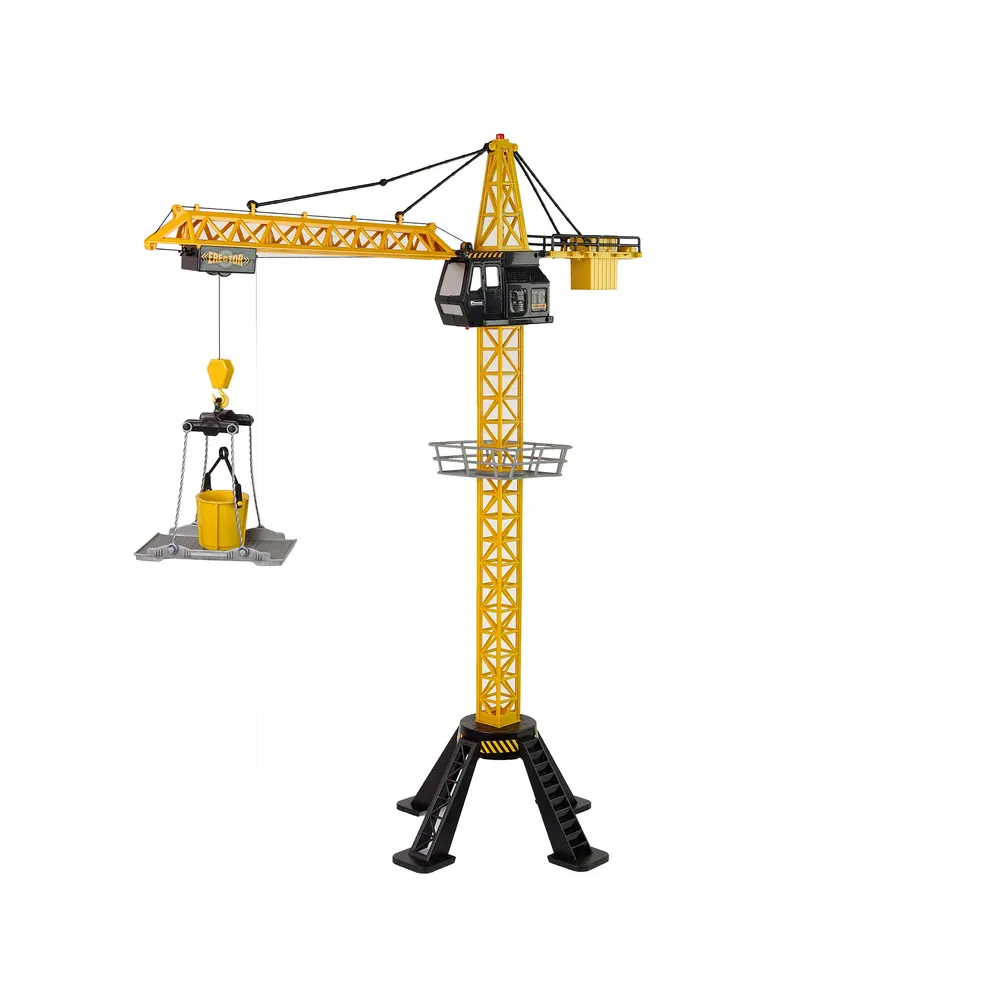 Dźwig zabawka z funkcją podnoszenia i obracania z pilotem R/C