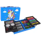 Zestaw artystyczny dla dzieci w walizce z motywem jednorożca 145 elementów