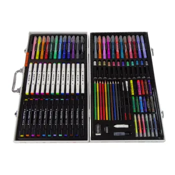 Duży Zestaw Artystyczny Do Malowania Walizka 94 szt Zwierzątka