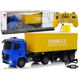 Duża ciężarówka R/C Mercedes Arocs niebieska z kontenerem, 58 cm długości