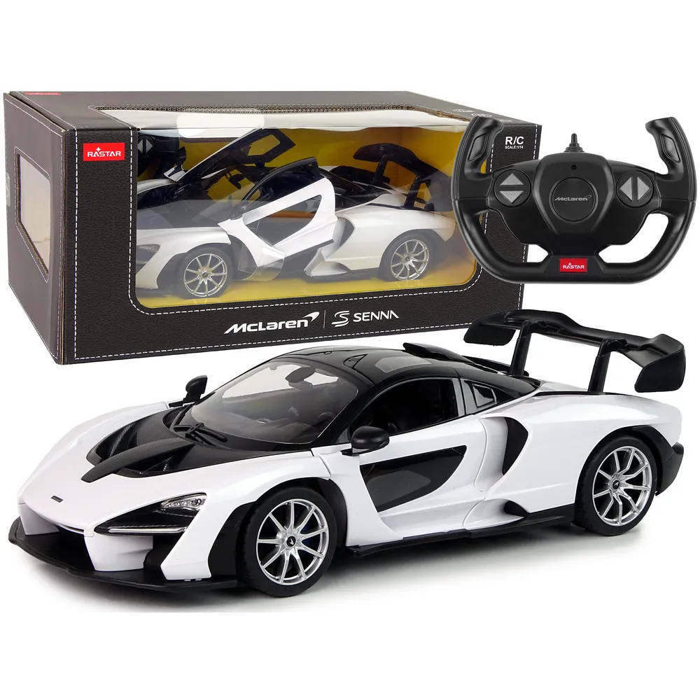 Model McLaren Senna Rastar 1:14 sterowany pilotem w kolorze białym