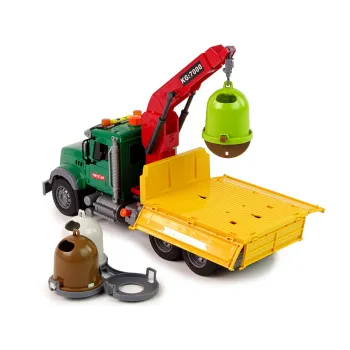 Kolorowa ciężarówka z przyczepą i efektem dźwiękowym