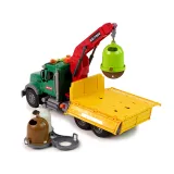 Kolorowa ciężarówka z przyczepą i efektem dźwiękowym