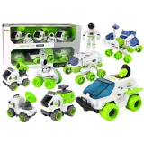 Zestaw pojazdów kosmicznych 6w1 z łazikiem i satelitą dla dzieci