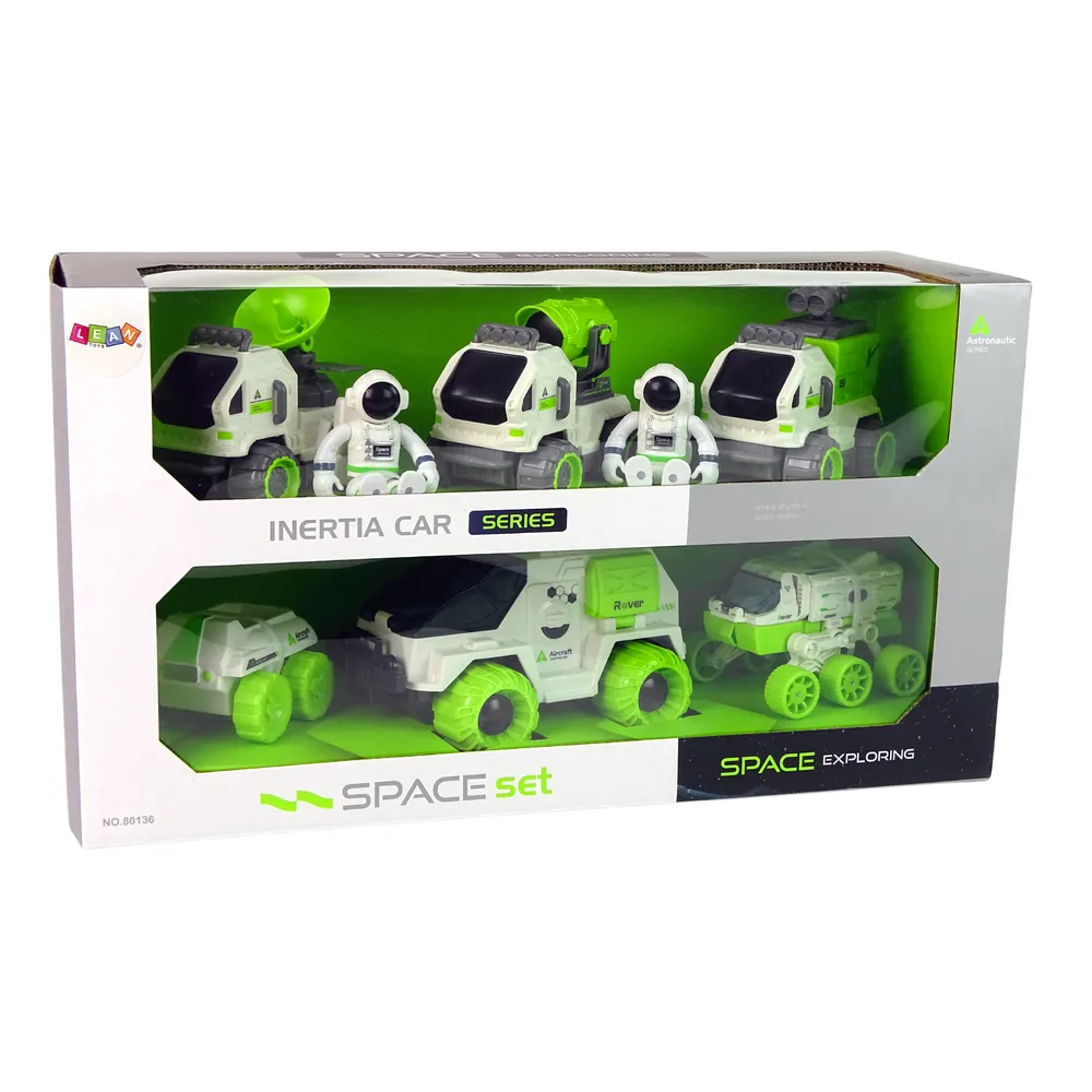 Zestaw łazików i satelity do zabaw w odgrywanie misji kosmicznych