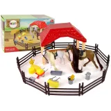 Zestaw figurek koni i akcesoriów do zabawy na farmie dla dzieci