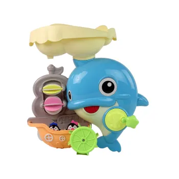 Dziecięcy zestaw kąpielowy delfin z wodospadem i przyssawkami