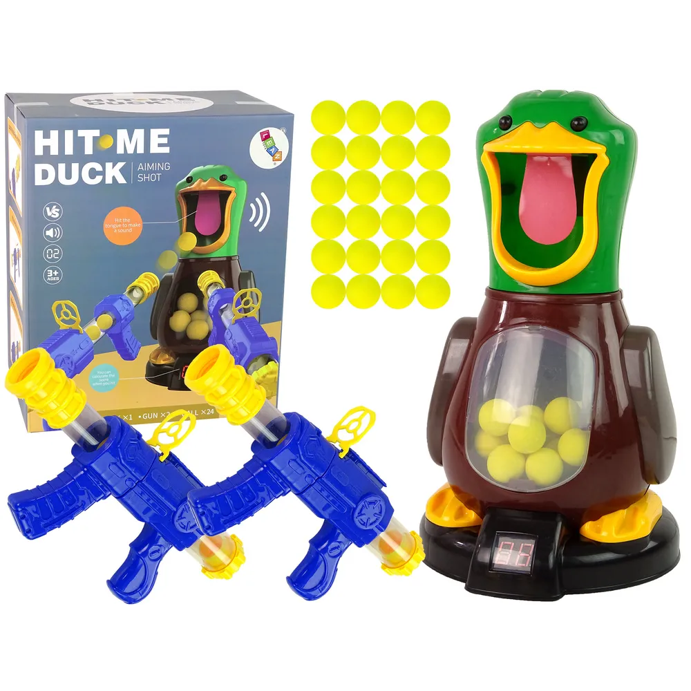 Zestaw gra zręcznościowa strzelanie do kaczki z dwoma pistoletami