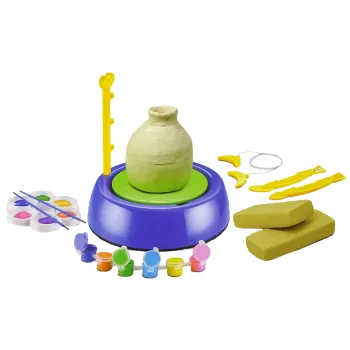 Zestaw DIY Koło Garncarskie Glina Farby Plastyczne