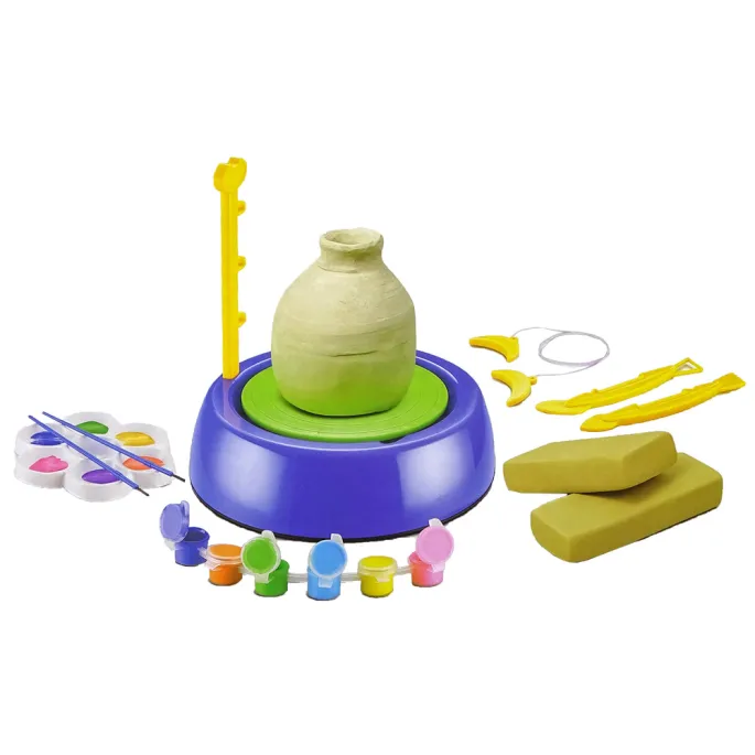 Zestaw DIY Koło Garncarskie Glina Farby Plastyczne