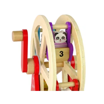 Obrotowy Drewniany Diabelski Młyn Figurki