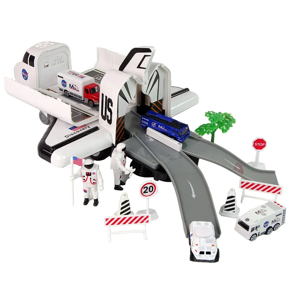 Zestaw kreatywny z figurkami astronautów i oznakowaniem drogowym