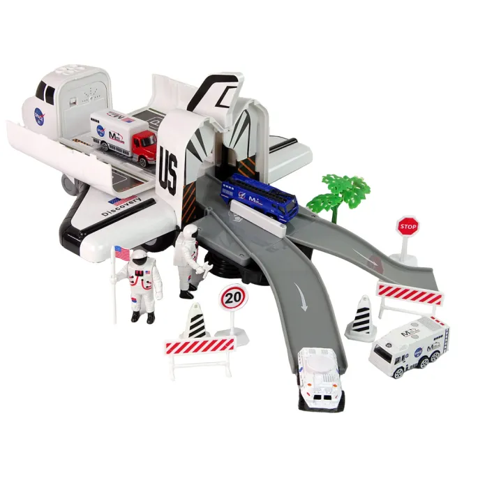 Zestaw kreatywny z figurkami astronautów i oznakowaniem drogowym