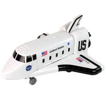 Kolorowy zestaw edukacyjny z pojazdami kosmicznymi i samolotem