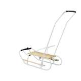 Sanki dziecięce z metalową ramą i wygodnym paskiem do ciągnięcia