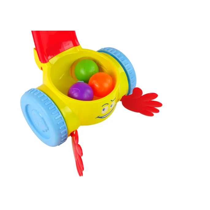 Edukacyjny pchacz z kolorowymi kulkami i dźwiękiem