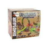 Pakiet kreatywnych elementów - tor, dinozaur na kółkach, drzewa i jaja