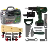 Zielony zestaw majsterkowicza w praktycznej walizce dla dzieci