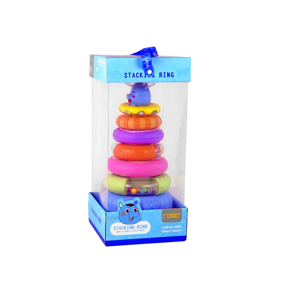 Bezpieczna piramidka edukacyjna do ćwiczenia motoryki i rozpoznawania kolorów