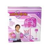 Kosz z kolorową tablicą i siatką do zabawy na dworze