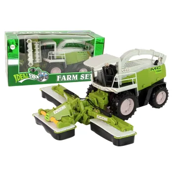 Zielony kombajn MC 7366 zabawka dla dzieci na białym tle