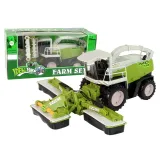 Zielony kombajn MC 7366 zabawka dla dzieci na białym tle