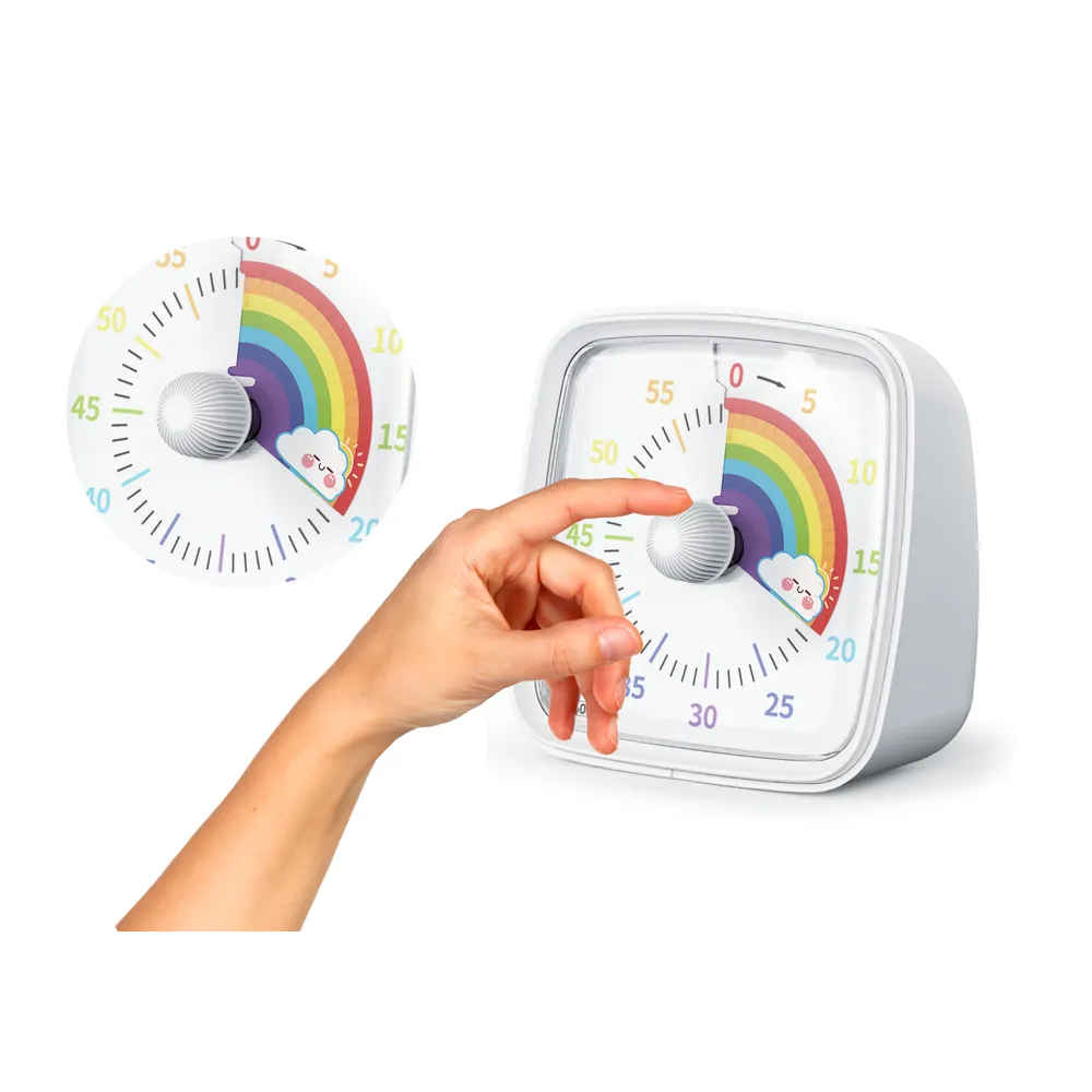 Edukacyjny minutnik dla dzieci z wyraźną tarczą i efektowną obudową