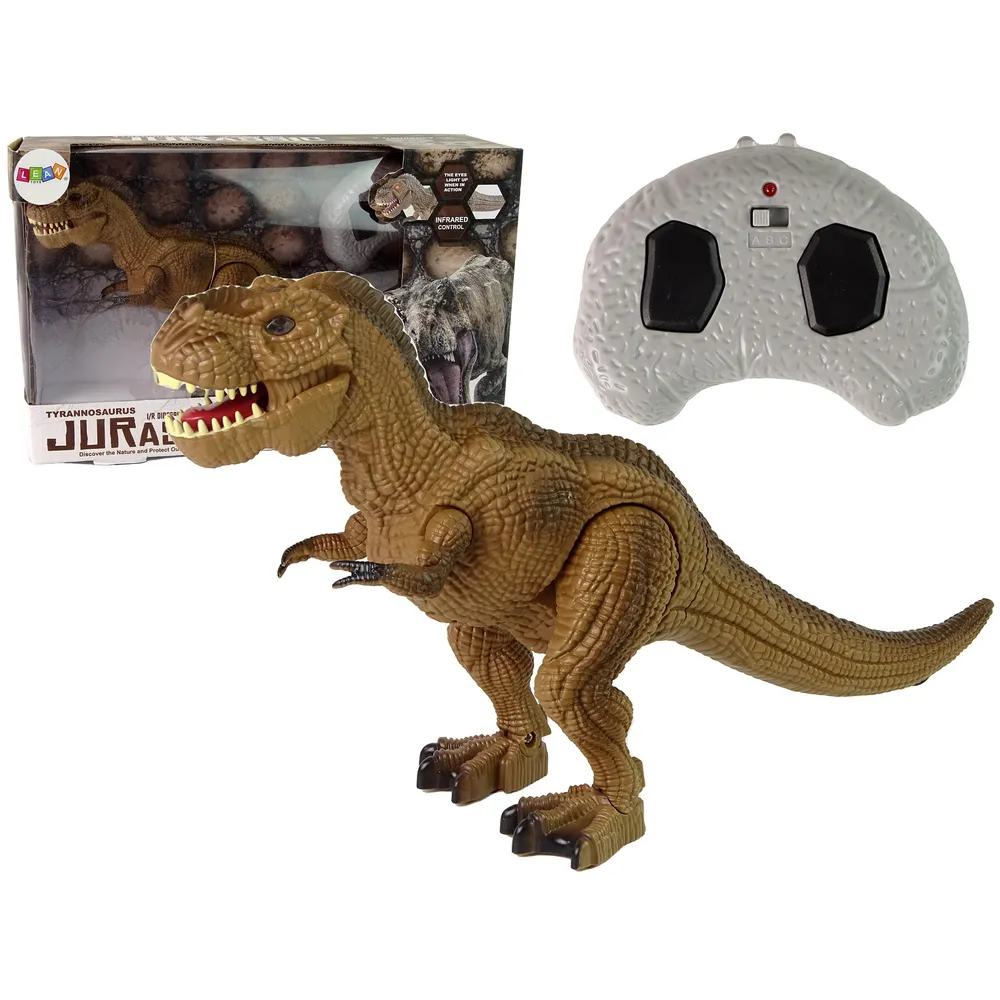 Brązowy Tyranozaur Rex z pilotem na podczerwień dla dzieci