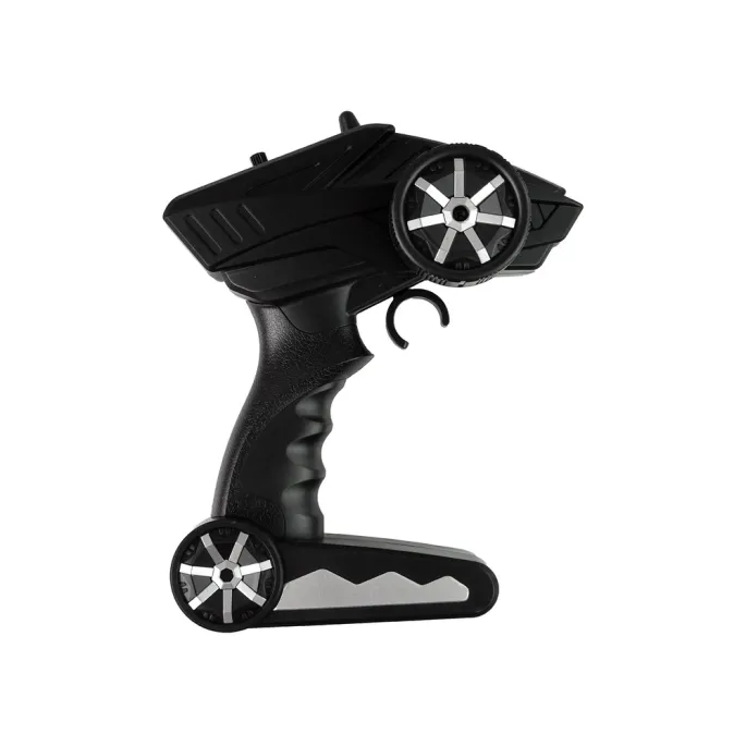 Szczegóły szarych i białych wykończeń na karoserii auta RC