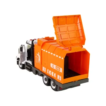 Duża zabawka śmieciarka z otwieranymi drzwiami i podnośnikiem