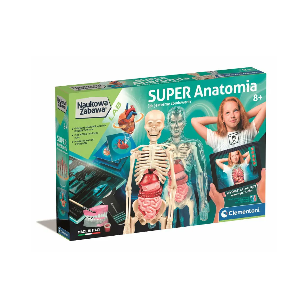 Zestaw edukacyjny Super Anatomia Clementoni dla dzieci 8+ z aplikacją AR