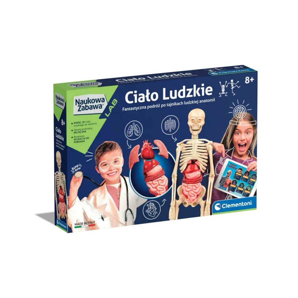 Interaktywny model ludzkiego ciała do nauki anatomii dla dzieci
