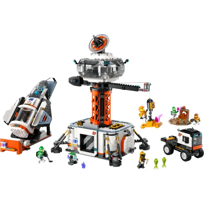 LEGO CITY 60434 – rozbudowana baza kosmiczna z minifigurkami i pojazdami